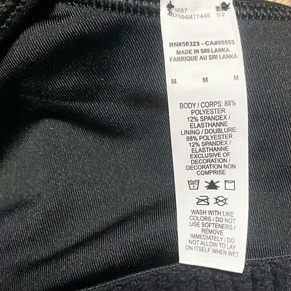 Nike Pro Sport Bra Women's Medium Support Classic Swoosh Training Top Black Logo - Picture 8 of 8